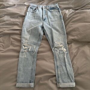 Agolde Aritzia Distressed Light Blue Women's Jeans